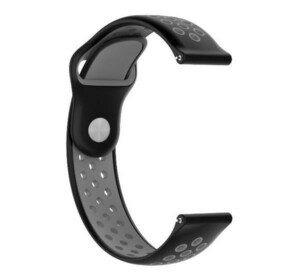 22mm バンド シリカゲル シリコン リスト ウォッチベルト 交換 腕時計ベルト SmartWatch スマートウォッチ バンド 黒灰