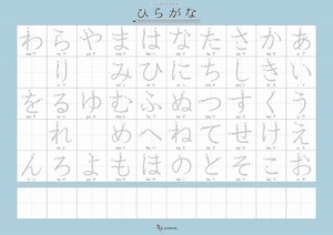 書いて消せる 学習ポスター ひらがな・カタカナ編 2枚セット A2(420mm×594mm) 文字 なぞり 書き順 学習 知育