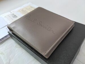 【極美品】ポールスミス　折財布　　札入　男女兼用　箱付き　レシートストーリー