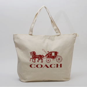 【新品】◆コーチ COACH◆2022年福袋 トートバッグ エコバッグ ベージュ系 赤ロゴ(中) ★非売品 ※バッグのみ