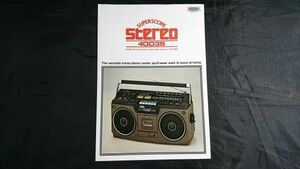 【英語版】『MARARNTZ(マランツ) FM/MW/SW 3-band Cassette Radio Recorder(ラジオカセット) C4003S(CRS-403S) カタログ 1977年9月』