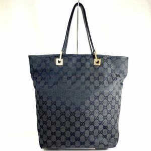 ☆美品☆ GUCCI GGキャンバストートバッグ ハンドバッグ グッチ ブラック 022 1098 3444 ヴィンテージ レディース NT