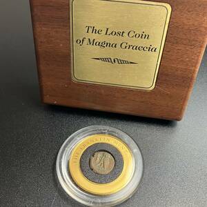  старый плата медная монета Magna glae Kia. . трещина . монета серебряная монета старая монета The Lost Coin of Magna Graecia Franklin Mint 