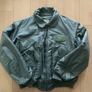 90's【ALPHA INDUSTRIES】アルファ US(米軍 実物) CWU-45/P フライトジャケット MIL-J-83388E SPO-95年 サイズ ：L SCOVILL CWU-45P