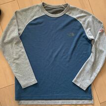 【The North Face】ノースフェイス Summit Tee サミットシリーズ NT37300 日本製 登山 アウトドア 長袖Tシャツ グレー ブルー_画像1