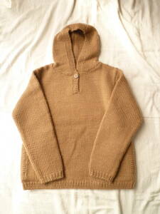 新品　手編み　フード付き　セーター