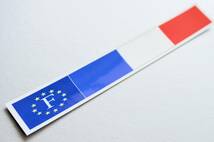 B_1■フランス国旗バナーステッカー Sサイズ 2x14cm 1枚■France 耐水シール スーツケース 車 ルノー シトロエン プジョーなどにも☆ EU_画像1