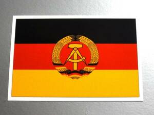 1■東ドイツ国旗ステッカー Sサイズ 5x7.5cm 1枚即買■屋外耐候耐水 シール PT EU