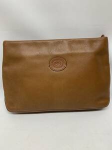  Gucci GUCCI second bag clutch bag table reverse side leather 004.112.0275 Camel 12 hour within shipping 