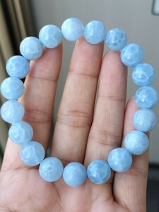  natural stone Dragon age- gong li marble - bright blue bracele 