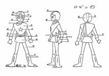 10枚 レインボー戦隊ロビン 　色指定　設定資料集　　【検索用】アニメスタッフ用設定　SETTEI セル画_画像2