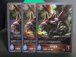 即決　3枚セット　赤き猛竜　GR　SHADOWVERSE EVOLVE　シャドウバースエボルヴ　　まとめて取引歓迎です