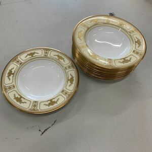 ⑧ ノリタケ インペリアルスイート　10枚セット　Noritake BONE CHINA IMPERIAL SUITE 直径約21.5㎝/高さ約3.5㎝