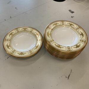 【19】欠けあり　ノリタケ インペリアルスイート　10枚セット　Noritake BONE CHINA IMPERIAL SUITE スープ皿　直径約21.5㎝/高さ約3.5㎝