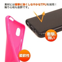 Galaxy A21/A20：光沢感のある 背面カバー ソフト ケース◆ピンク 桃_画像3