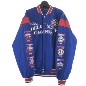 【中古】MLB公式　JH Design Chicago Cubs World Series Champions ブルー リバーシブル ウールジャケット[240017586377]