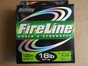  Berkley * Fire Line * green 18 pound 100m* unused new goods!! Berkley PE line 