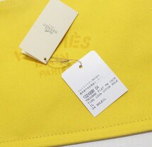 ☆ ◎【中古】 HERMES エルメス フラット ヨッティング PM ポーチ キャンバス イエロー_画像9