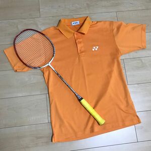 YONEX ウェア ポロシャツ M オレンジ ゲームシャツ
