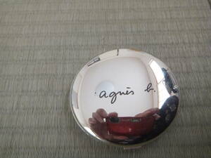 agns b.( Agnes B ) Puresuto powder empty container Gold mirror attaching 