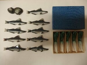 1030140w【メ便】陶器製 箸置き 15点 まとめて 昭和レトロ/魚/大根/貝/中古品/ゆうパケット発送可能商品