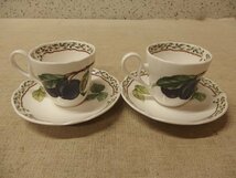 1030290w【Noritake Primachina ROYAL ORCHARD デミタス カップ＆ソーサー 2客】ノリタケ/プリマチャイナ/ロイヤルオーチャード/C&S/中古品_画像1