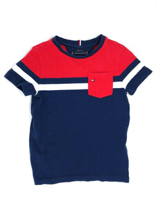 トミーヒルフィガー TOMMY HILFIGER カラーブロックポケットTシャツ 半袖 Tシャツ 子供服 キッズ 110 ZZOTITST