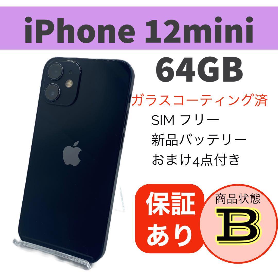 iPhone12 mini ブラック 64 GB SIMフリー 美品-