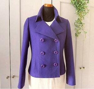 CECIL McBEE Cecil McBee jacket wool 100% purple made in Japan free shipping 