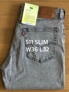 Levi's 511 SLIM GRAY STONEWASH W36 L32