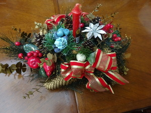 クリスマスリース ロウソク立て クリスマス飾り テーブルリース クリスマステーブルリースキャンドル