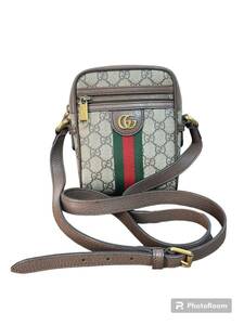 GUCCI グッチ オフィディア GG ショルダーバッグ 598127 GGスプリーム ベージュ ブラウン 斜め掛け ポシェット