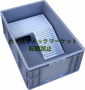 亀水槽プ ラスチック 大きい ボックス カメ槽 亀飼育用水槽 爬虫類繁殖ボックス カメ生息地 排水孔 階段 日向ぼっこ台 爬虫類ケース Q1220