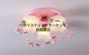 極美品★ 可愛いアンティーク調・薔薇シャンデリア 天井照明 ペンダントライト Q0518