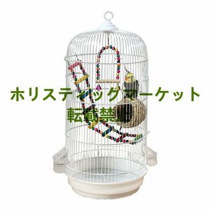 新発売 鳥カゴ 多頭飼い 鳥ケージ バードパレス 止まり木 エサ入れ2個 ブランコ バードブリッジ付き 鳥巣 お手入れ簡単 バードケージ Q0647