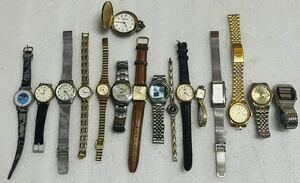 時計 おまとめ 16 点 腕時計 懐中時計 SEIKO セイコー CITIZEN ALBA など　ジャンク品