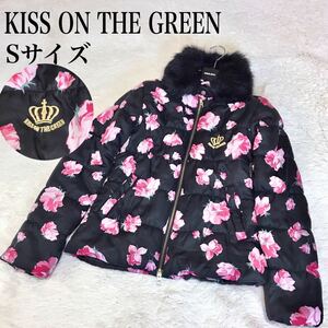 美品 KISS ON THE GREEN ファー 中綿 ダウンジャケット ゴルフ ブルゾン アウター ゴルフ スポーツ ウェア