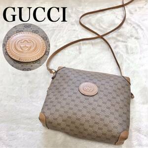 GUCCI グッチ マイクロGG ショルダーバッグ pvc クレスト ミニ クロスボディ オールドグッチ