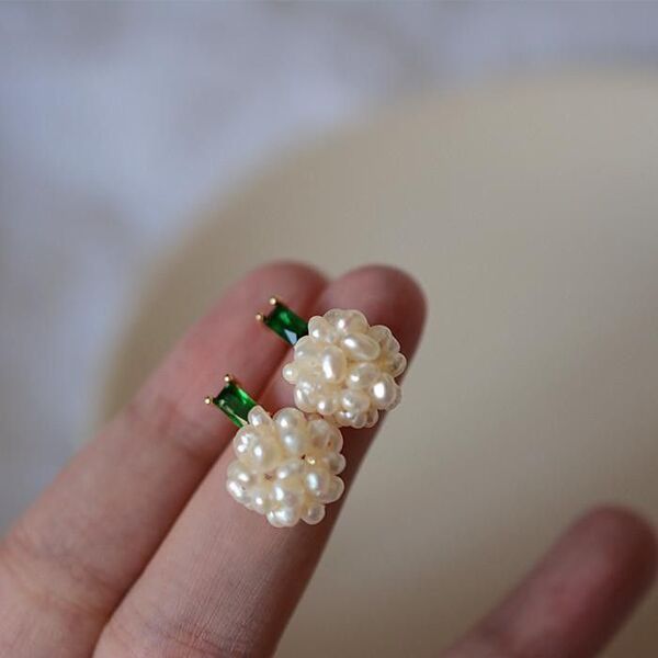 パールイヤリング おしゃれ 高級感 ピアス 天然石 光沢 上品 パーティー 誕生日 プレゼント高見え ギフト ヴァンテージ
