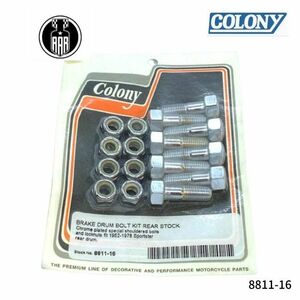 8811-16 Colony コロニー ブレーキドラム ボルトキット リアストック ハーレーダビッドソン