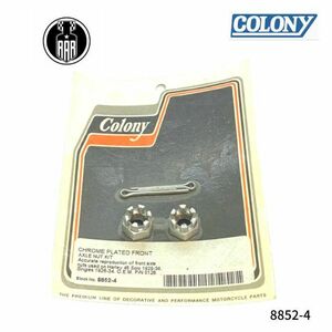 8852-4 Colony コロニー クロームメッキ フロントアクスル ナット キット ハーレーダビッドソン