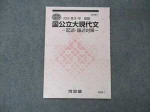 VF04-142 河合塾 国公立大現代文 記述・論述対策 テキスト 2022 夏期講習 03s0B