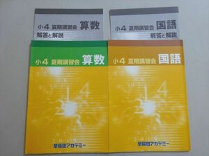 VE37-035 早稲田アカデミー 小4 夏期講習会 国語/算数 2020 計2冊 17 S2B