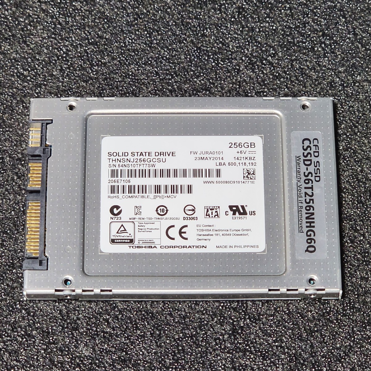 TOSHIBA THNSNJ256GCSU 256GB SATA SSD 正常品 2 5インチ内蔵SSD