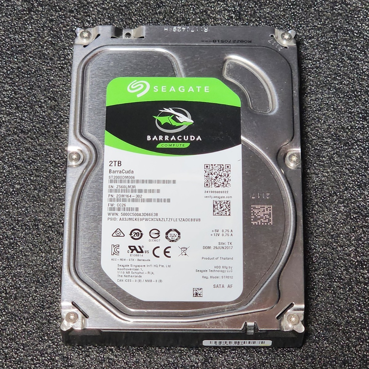 SEAGATE BARRACUDA ST8000DM004-2CX188 8TB 3 5インチ内蔵HDD 2020年製