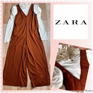 ザラ★ZARA★未使用★とろみ★オールインワン★サロペット★カバーオール★ワイドサロペット