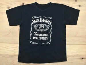 2000sUSA古着 JACK DANIEL'S ジャックダニエル ロゴ Tシャツ sizeL相当 黒 ブラック 酒 企業 会社 フェード 雰囲気 アメリカ 2000年代 Y2K