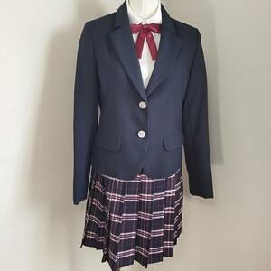 超美品 165A 　卒服　卒業式セットアップ　ネイビージャケット　プリーツスカート　制服風セットアップス―ツ