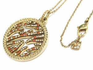 ★美品！★SWAROVSKIスワロフスキー リバーシブル ペンダントロングネックレス★