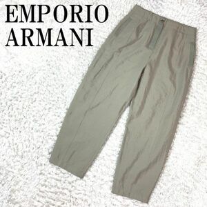 EMPORIO ARMANI カジュアルパンツ ライトグレー エンポリオアルマーニ シルク ナイロン 40 B3285